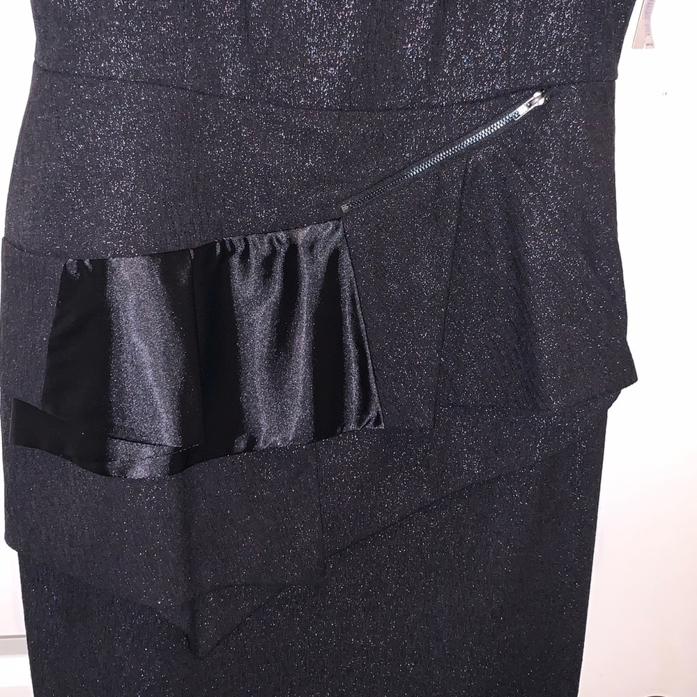 Gianni Bini Charcoal Layered Midi Dress - Picture 4 of 7